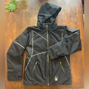 Spyder Black Kids Puffer Ski Jacket Size 14